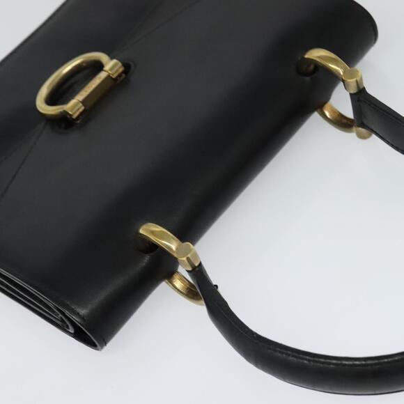 CELINE Hand Bag Leather Black Gold - Picture 6 of 12